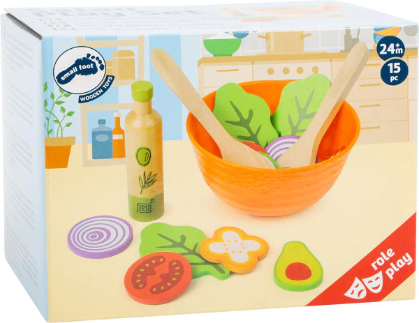 Aliments en bois – set salade 15 pièces