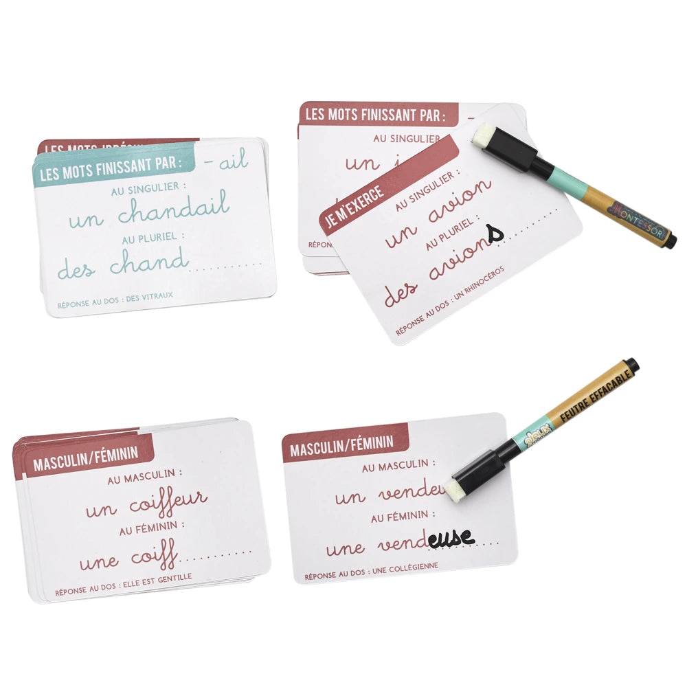 Cartes Éducatives — Je Comprends la Grammaire Montessori