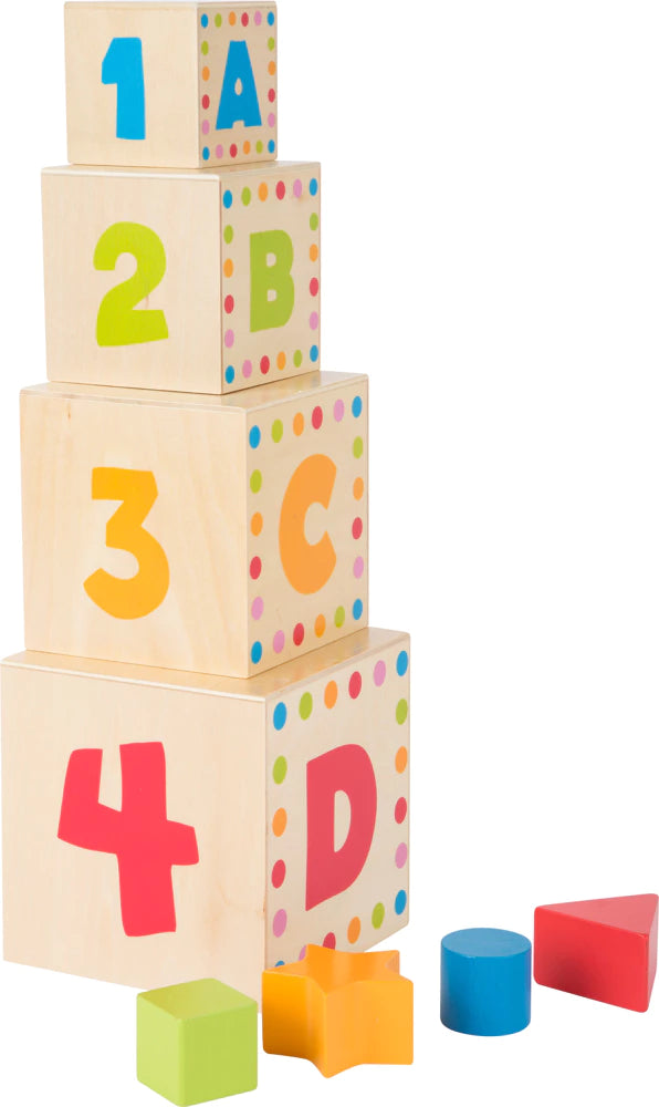 Cubes Empilables ABC en Bois — Apprendre l'Alphabet Bébé 12 mois Small Foot