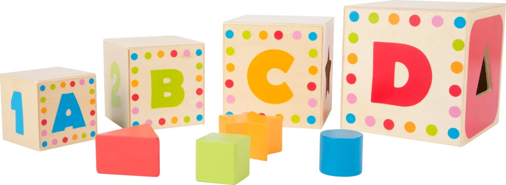 Cubes Empilables ABC en Bois — Apprendre l'Alphabet Bébé 12 mois Small Foot