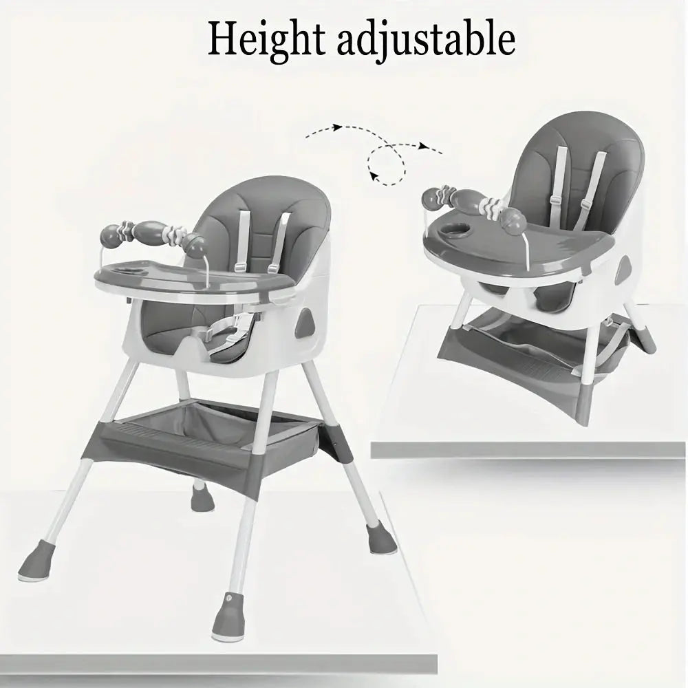 Chaise Haute pour Bébé et Tout-Petit - Pliable et Réglable - Mon Jouet Montessori