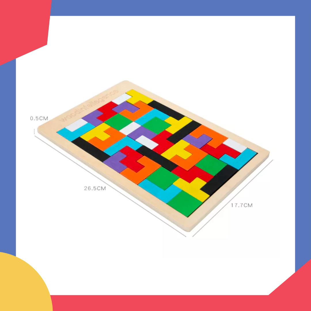 Puzzle Tangram 3D magnétique coloré pour enfants, jouet éducatif