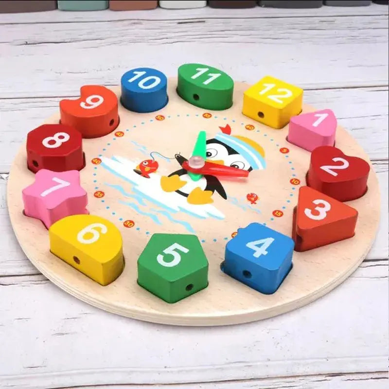 Horloge Éducative en Bois - Mon Jouet Montessori