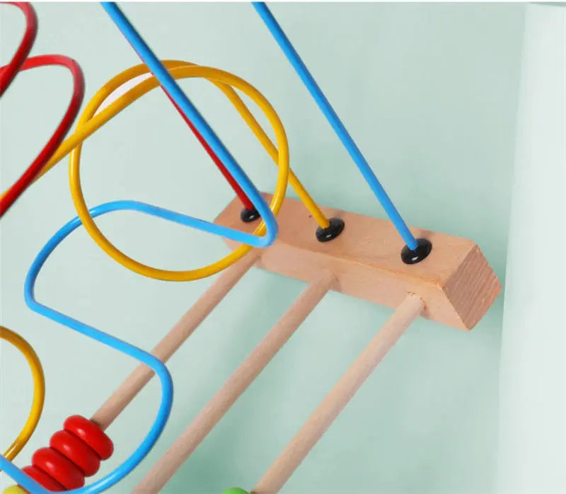 Jouets Montessori pour bébé, montagnes russes en bois, labyrinthe de perles, boulier, jouets mathématiques, jouets éducatifs précoces pour enfants de 1 à 3 ans - Mon Jouet Montessori