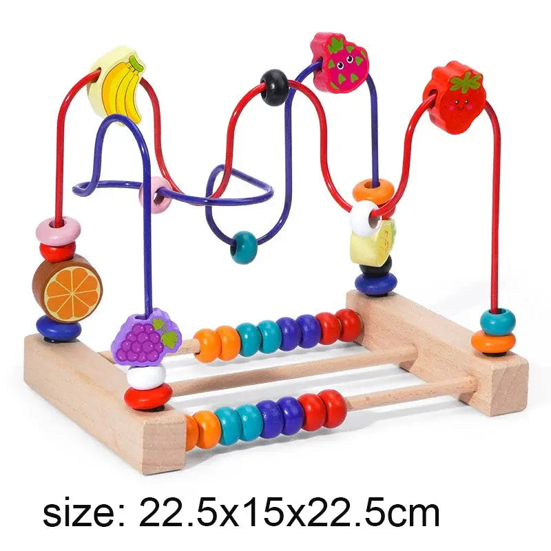 Jouets Montessori pour bébé, montagnes russes en bois, labyrinthe de perles, boulier, jouets mathématiques, jouets éducatifs précoces pour enfants de 1 à 3 ans - Mon Jouet Montessori