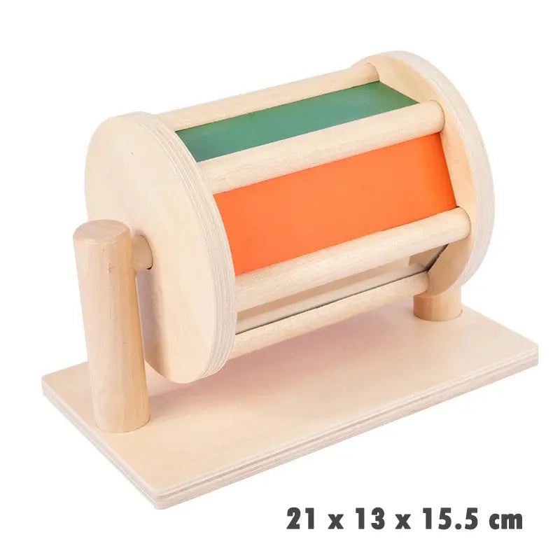 Kindergarten Montessori Wooden Toys Winder Object Permanence Box Coin Box Drawer Game Textile Drum Teaching Aids Sensory Toys - Mon Jouet Montessori