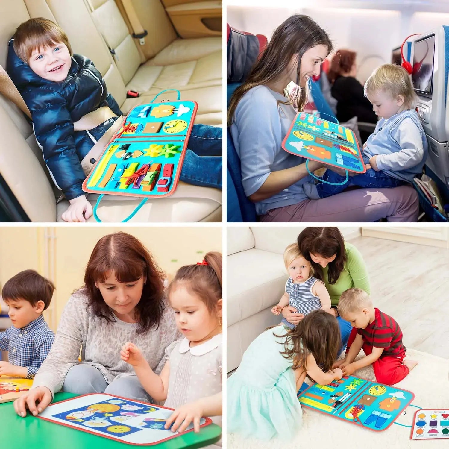Kit Sensoriel Montessori 7 en 1 - Tableau d'Apprentissage pour Tout-Petits - Mon Jouet Montessori