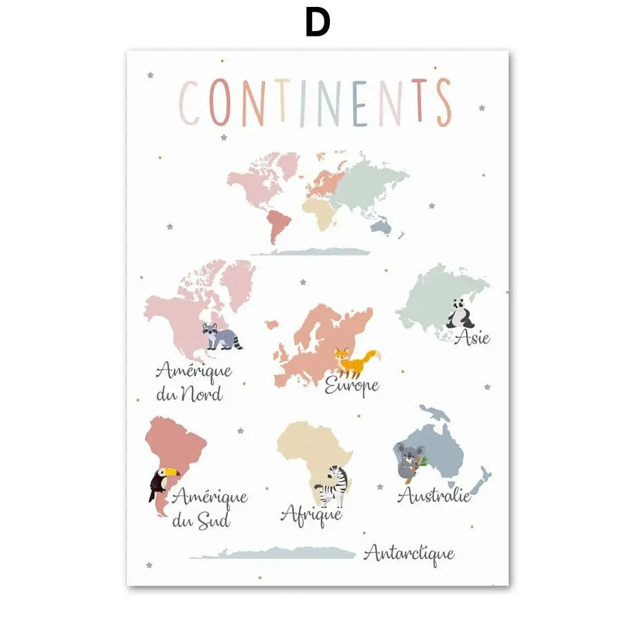 Posters d'apprentissage décoratifs - Mon Jouet Montessori