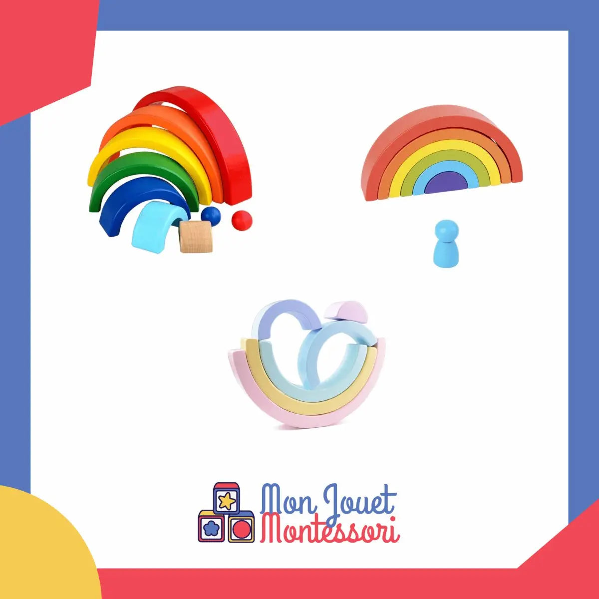 Arc-en-ciel Montessori - Jouet en bois - Jouet éducatif - Safari Arc-en-ciel Montessori - Jouet en bois - Jouet éducatif - Safari