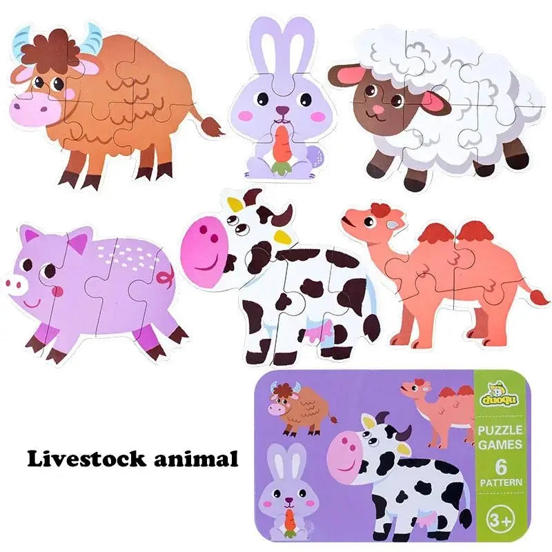 Puzzle Formes avec Boîte Métallique - Jeu Éducatif pour Enfants - Mon Jouet Montessori