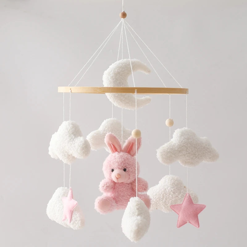 Hochet en bois pour bébé de 0 à 12 mois, Mobile sur le lit, boîte à musique pour nouveau-né, cloche de lit, support de jouets suspendu, jouets pour bébé, berceau et garçon - Mon Jouet Montessori