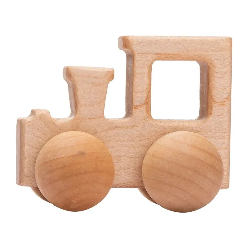 Voiture en bois pour bébé, bloc en bois pour bébés, sans BPA, hêtre biologique, forme animale, jouet pour bébé, jouets Montessori, artisanat fait à la main - Mon Jouet Montessori