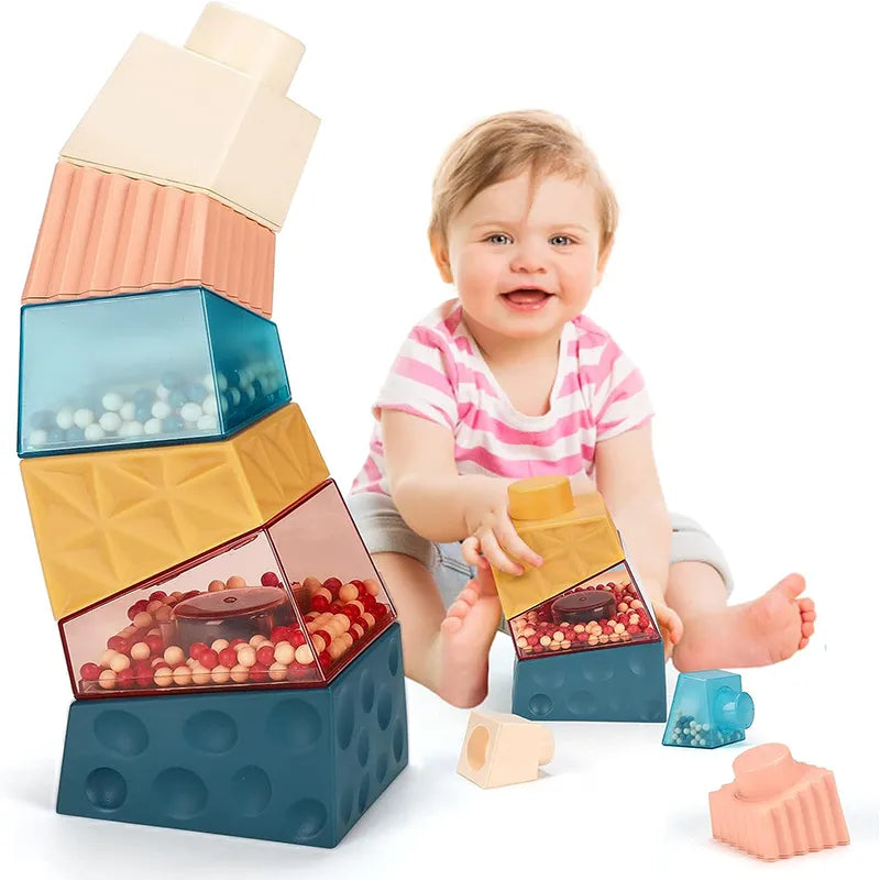 Jouets éducatifs Montessori empilables pour bébé