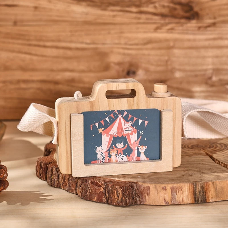 Jouet Puzzle avec caméra en bois avec cartes, jouets Montessori pour enfants, cadeaux de bricolage en bois faits à la main, décoration de chambre de bébé, jouet d'extérieur - Mon Jouet Montessori