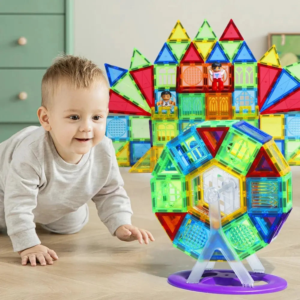 Set de Construction Magnétique pour Enfants - 50/77/105 Pièces - Jouet Éducatif Montessori - Mon Jouet Montessori