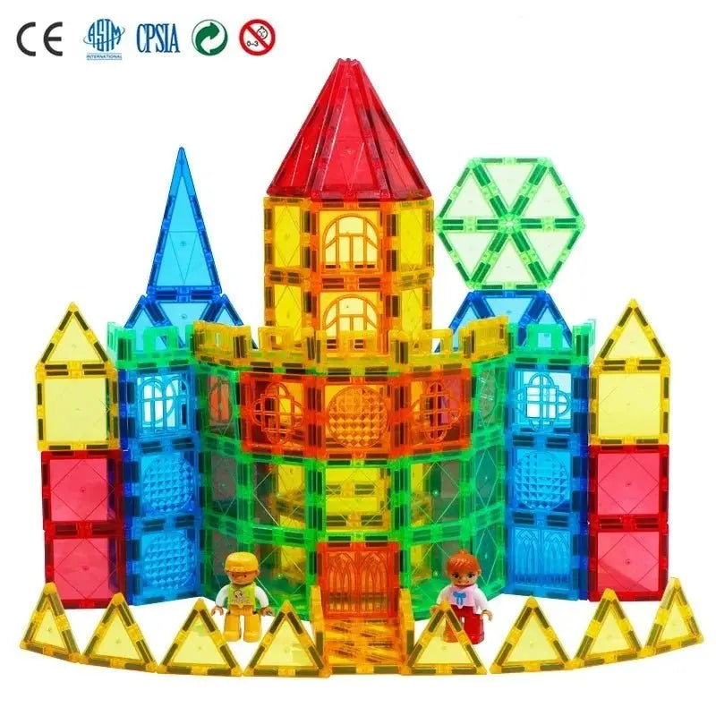 Set de Construction Magnétique pour Enfants - 50/77/105 Pièces - Jouet Éducatif Montessori - Mon Jouet Montessori