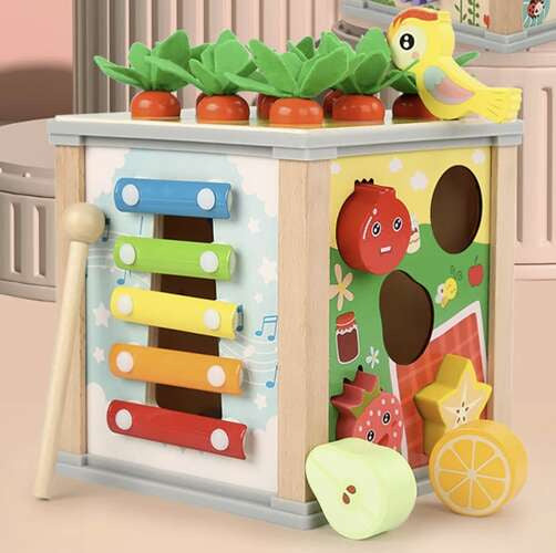 Boîte à formes Montessori en bois