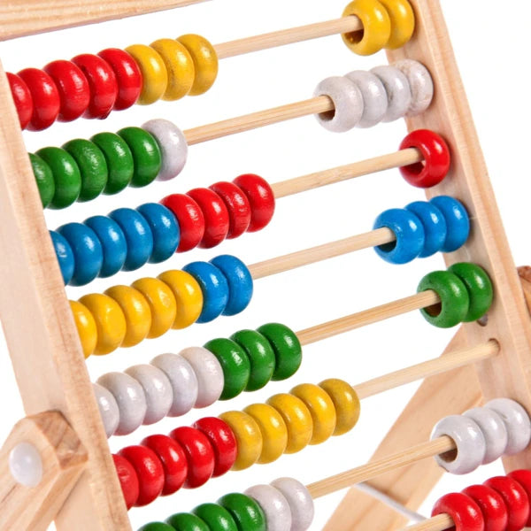 Boulier scolaire en bois sur pied – 100 perles