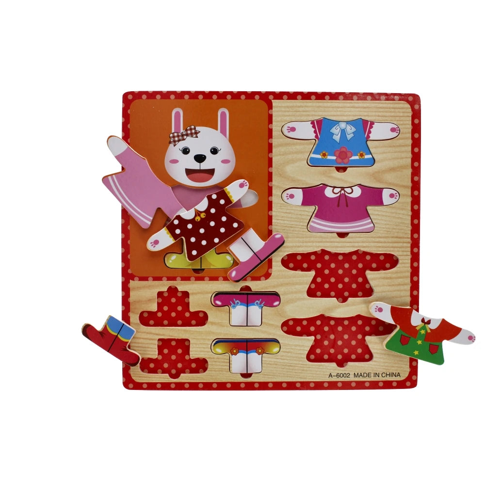 Puzzle habillage en bois – lapin