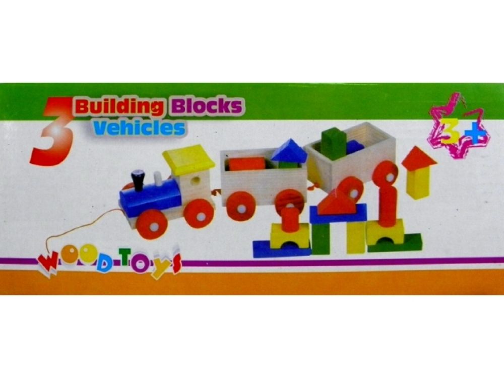 Train en bois avec blocs – photo 2