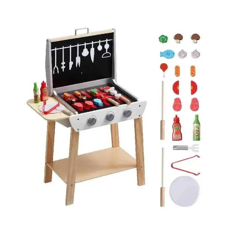 BBQ Grill en Bois pour Enfants - Mon Jouet Montessori