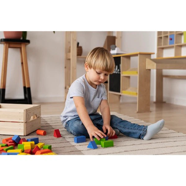 Blocs de construction en bois – baril de 100 pièces