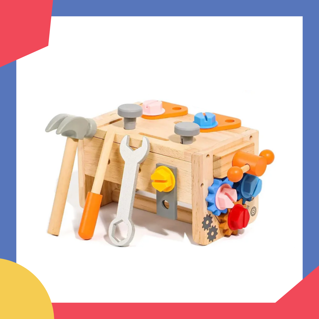 Outils bricolage pour enfants en bois - Caisse à outils et autres jouets Montessori d'imitation