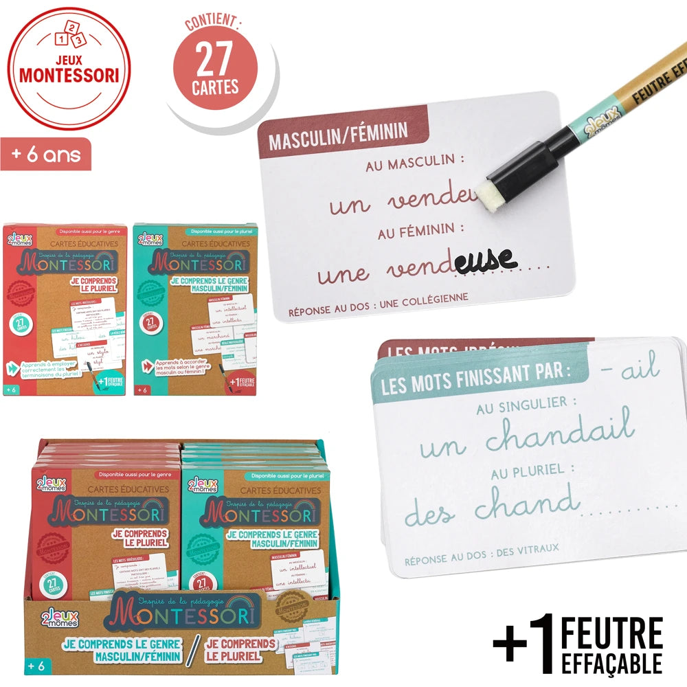 Cartes Éducatives — Je Comprends la Grammaire Montessori