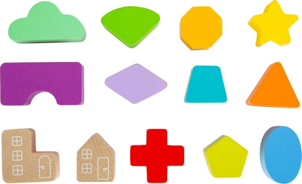 Boîte à Formes en Bois Montessori — Cube Trieur Arc-en-Ciel