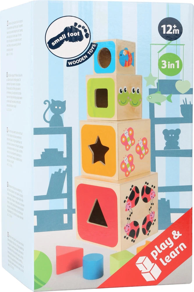 Cubes Empilables ABC en Bois — Apprendre l'Alphabet Bébé 12 mois Small Foot