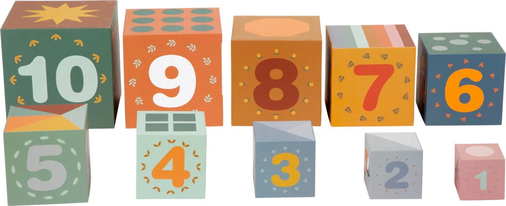 Cubes Empilables Safari en Bois — Jouet Éveil Bébé 12 mois Small Foot