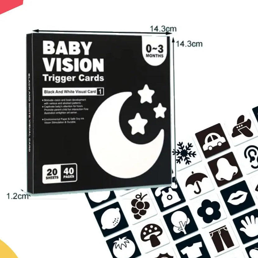 Cartes de stimulation visuelle pour bébé Montessori - Mon Jouet Montessori