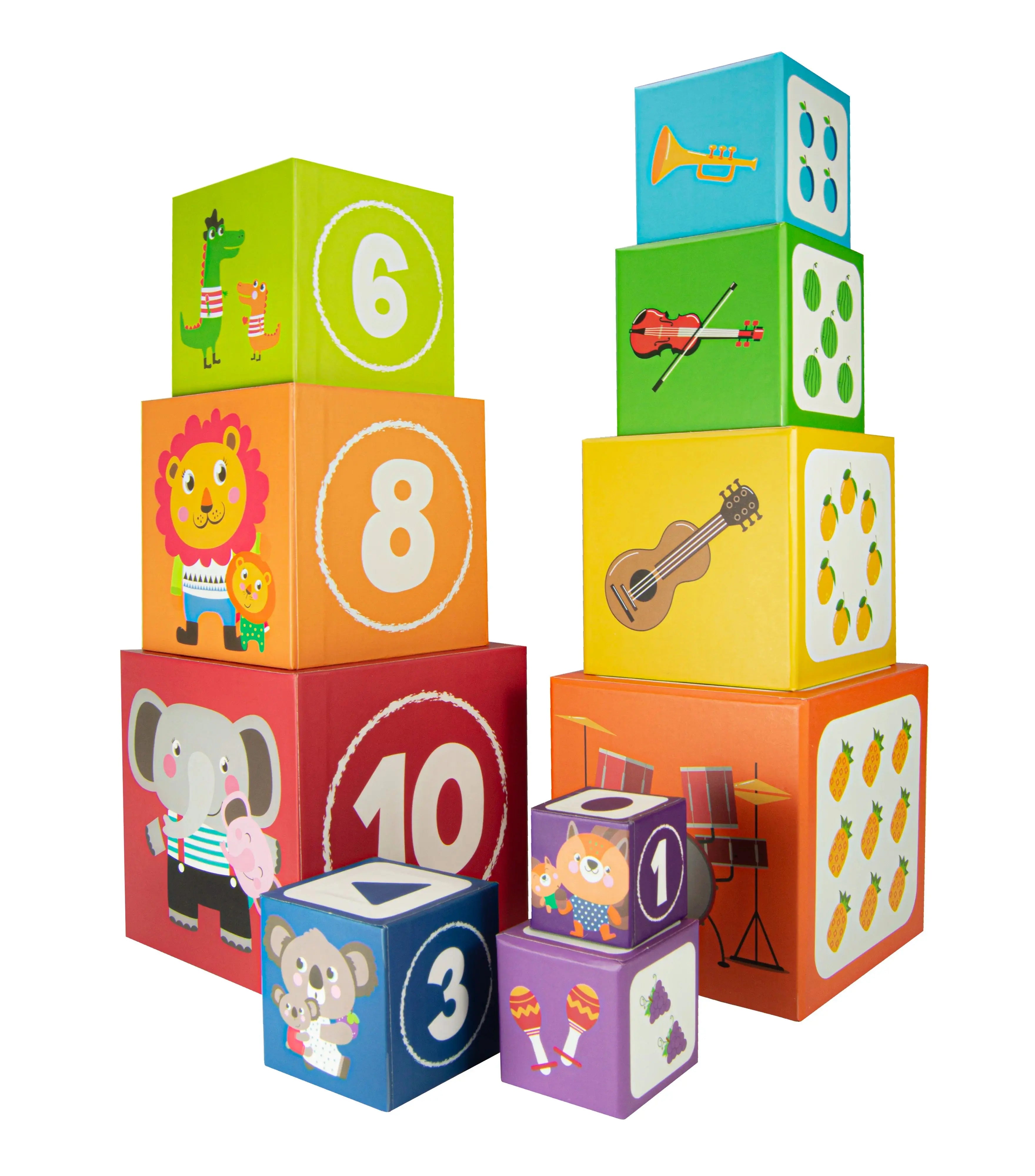 Cubes Empilables en Carton - Jeu Éducatif et Ludique pour Enfants -  Mon Jouet Montessori