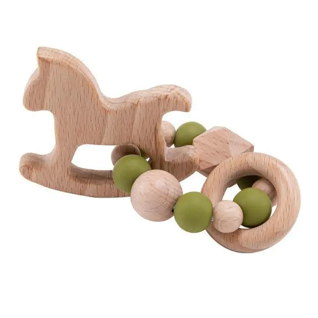 Hochet en Bois Cheval - Mon Jouet Montessori