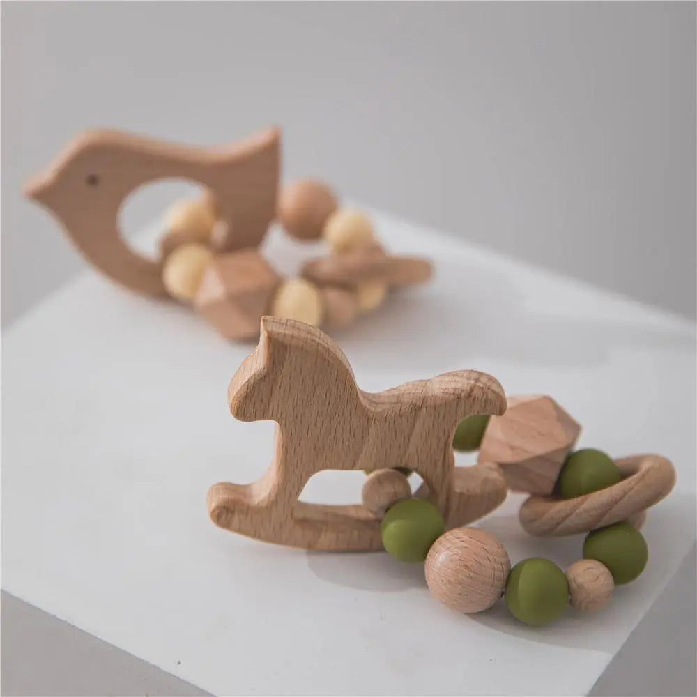 Hochet en Bois Cheval - Mon Jouet Montessori