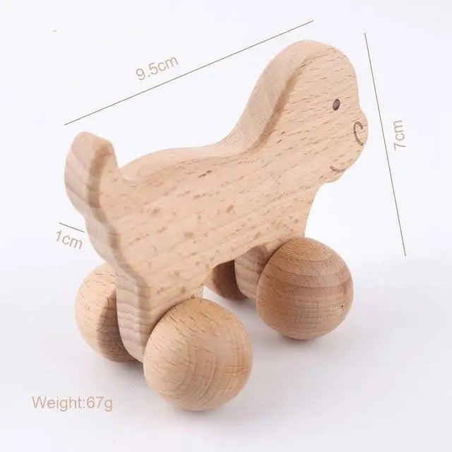 Hochet en Bois Chien - Mon Jouet Montessori