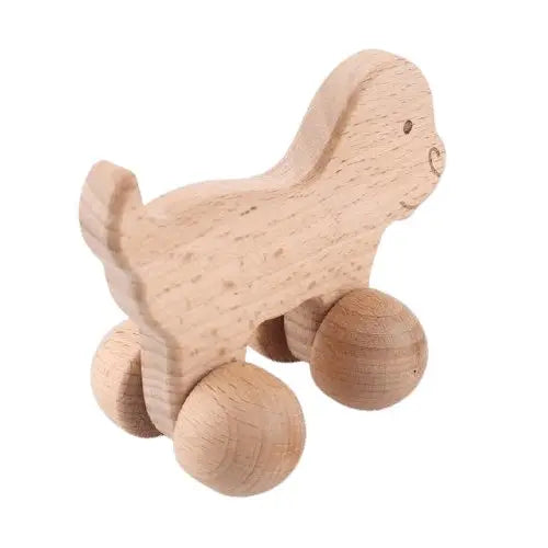 Hochet en Bois Chien - Mon Jouet Montessori