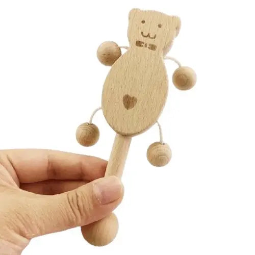 Hochet en Bois Ours - Mon Jouet Montessori