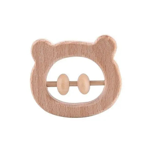 Hochet en Bois Ours - Mon Jouet Montessori