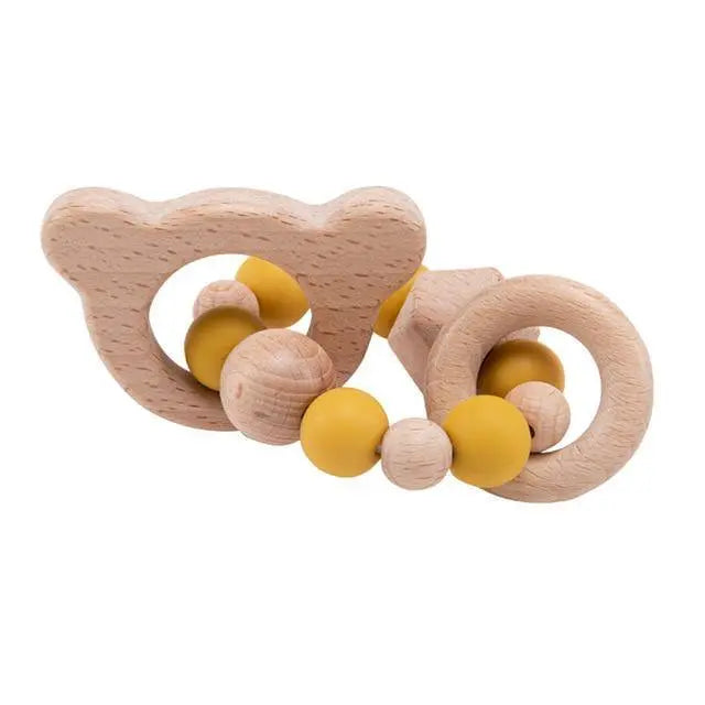 Hochet en Bois Ourson - Mon Jouet Montessori