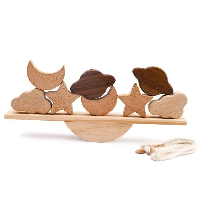 Jeu d'équilibre en bois Montessori avec blocs animaux pour enfants - Mon Jouet Montessori