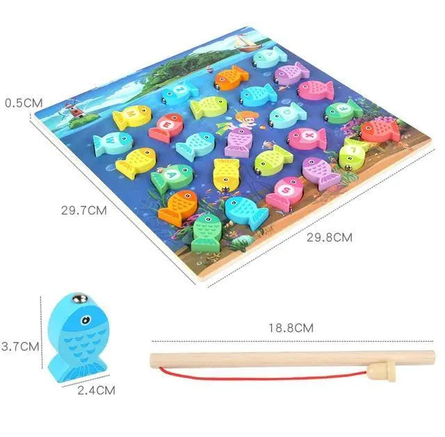 Jeu de Pêche Magnétique Montessori en Bois - Mon Jouet Montessori