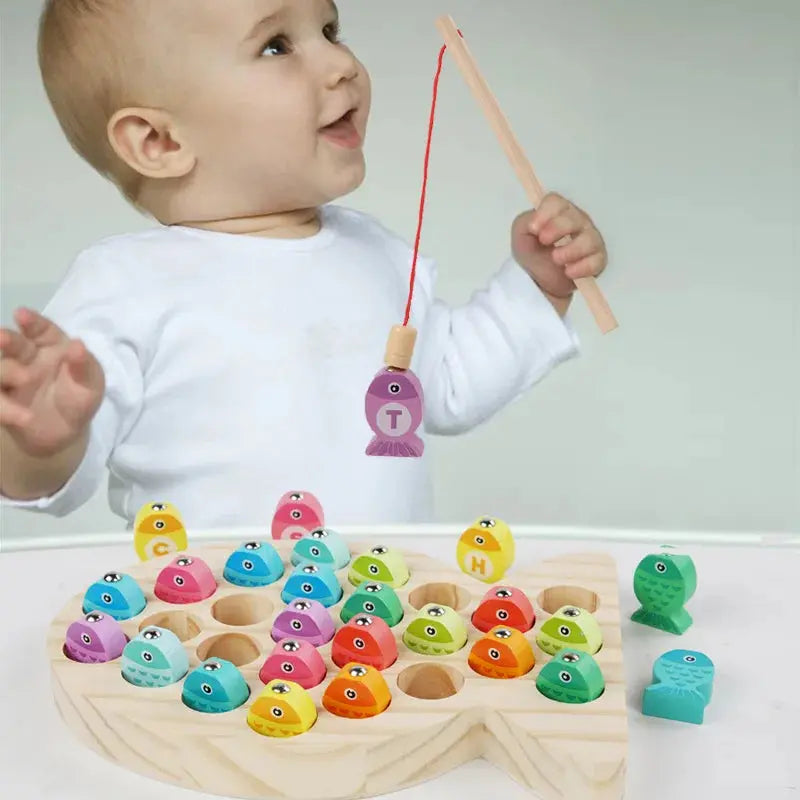 Jeu de Pêche Magnétique Montessori en Bois -  Mon Jouet Montessori