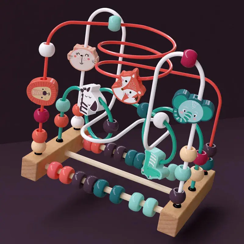Jouets Montessori pour bébé, montagnes russes en bois, labyrinthe de perles, boulier, jouets mathématiques, jouets éducatifs précoces pour enfants de 1 à 3 ans -  Mon Jouet Montessori