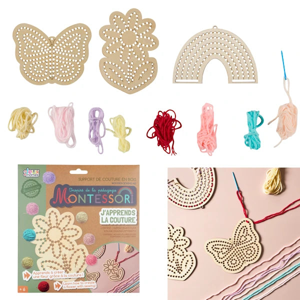 Kit de Couture Montessori Enfant — Jeu Je Comprends la Couture en Bois