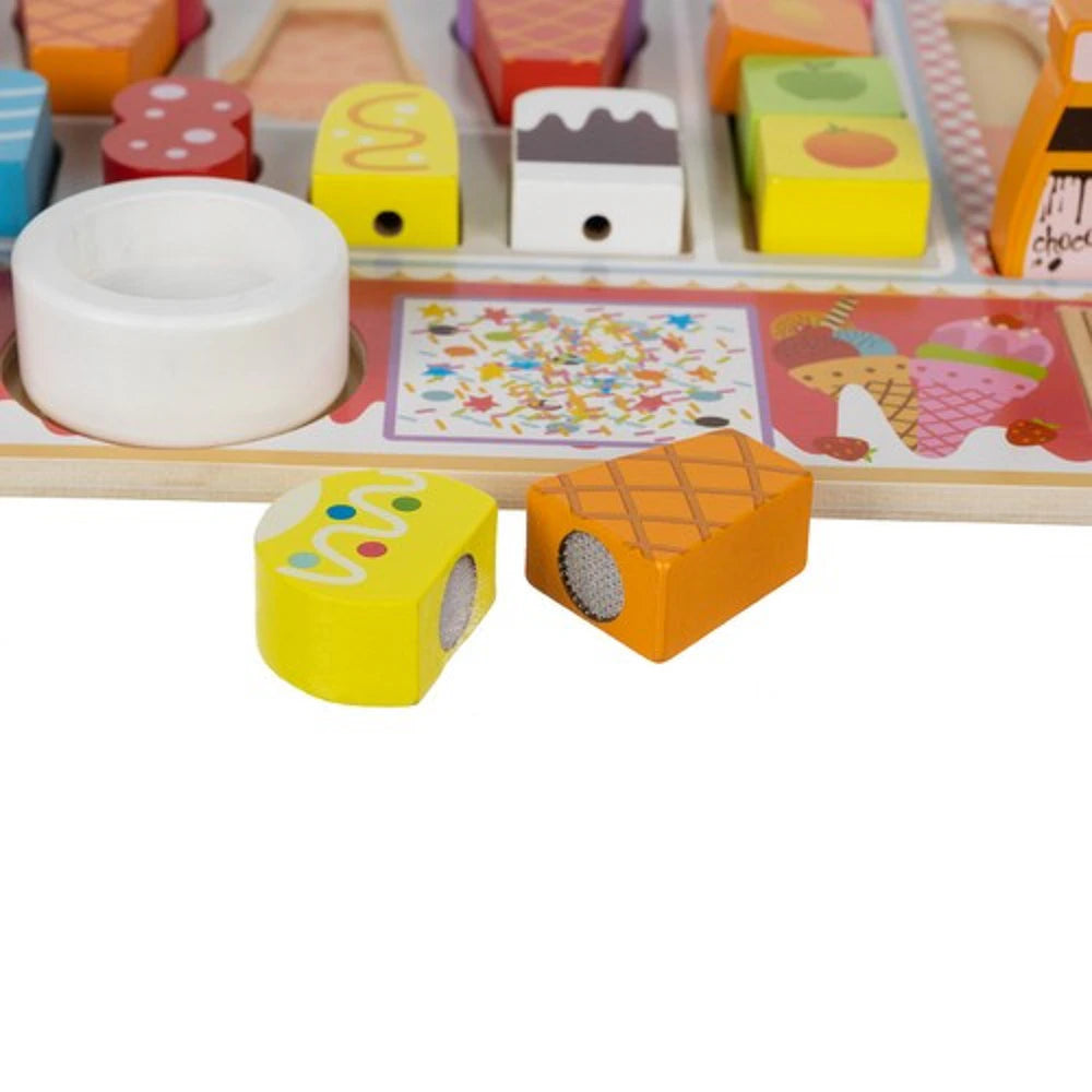 Marchand de glace jouet en bois – 27 pièces