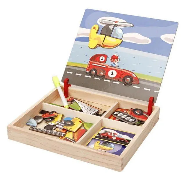 Puzzle Magnétique - Moyens de Transport - Mon Jouet Montessori