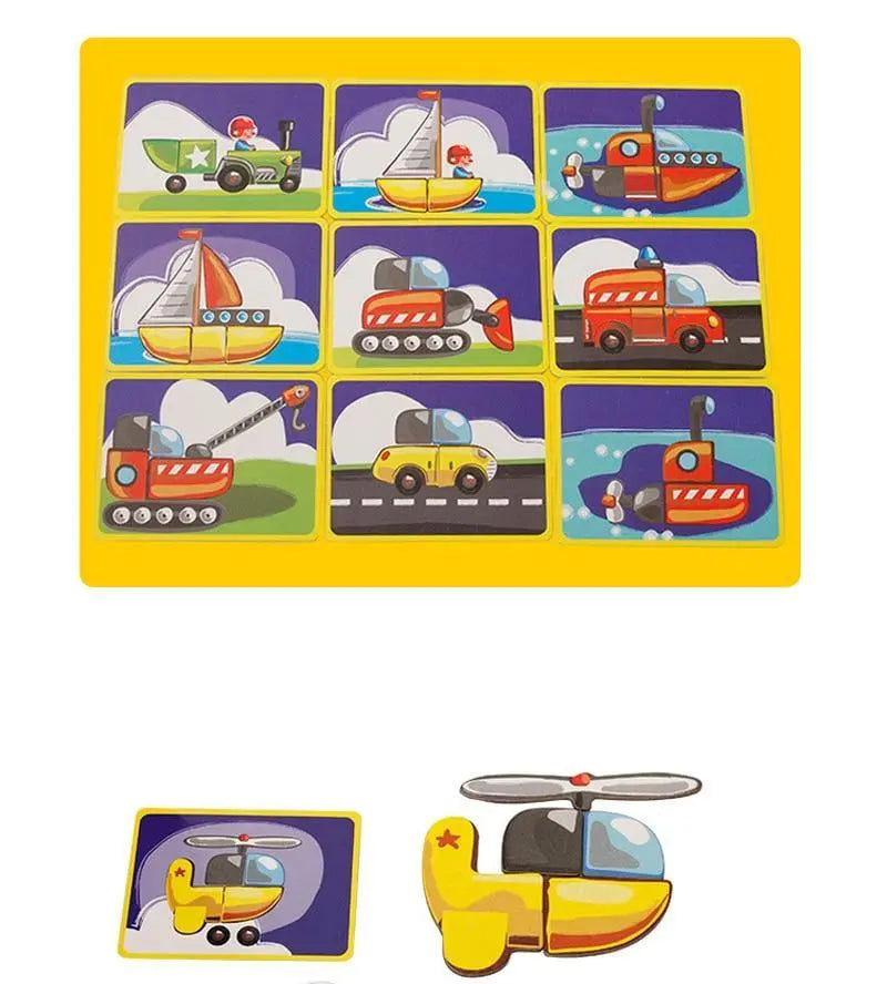 Puzzle Magnétique - Moyens de Transport - Mon Jouet Montessori