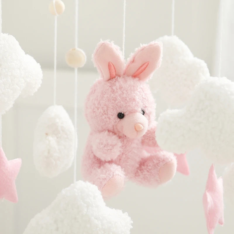 Hochet en bois pour bébé de 0 à 12 mois, Mobile sur le lit, boîte à musique pour nouveau-né, cloche de lit, support de jouets suspendu, jouets pour bébé, berceau et garçon -  Mon Jouet Montessori