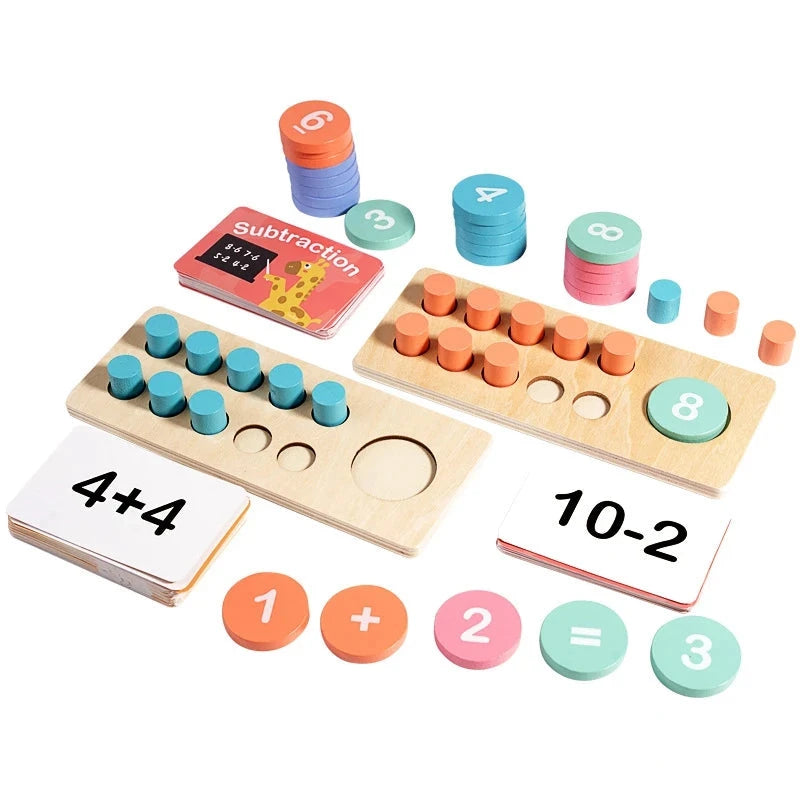 Kids Math Arithmetic Wooden Digital Decomposition Arithmetic Montessori Games Baby Early Learning Education Toys -  Mon Jouet Montessori